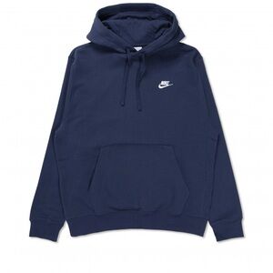 NIKE Navy Blue Fleece Hoodie Sweatshirt w Front Kangaroo Pocket